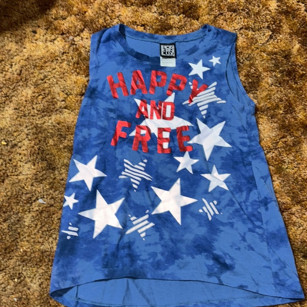 Modern Lux Blue and Red Patriotic Tank Top